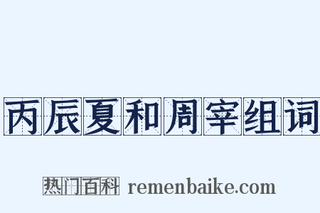 丙辰夏和周宰组词是什么意思的图片